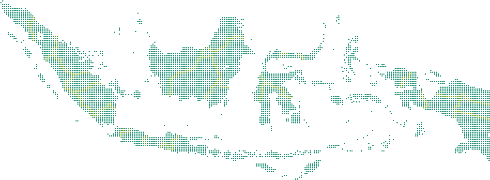 Dotted map of Indonesia